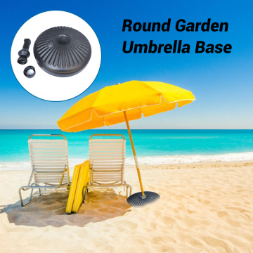 Patio Umbrella Base Outdoor Parasol Stand Round Water Filled Umbrella Base Foundation Billboard Holder Sun Shelter Accessories