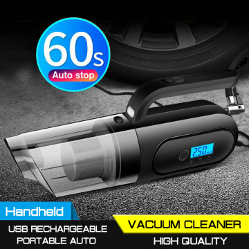4 in 1 Car Handheld Vacuum Cleaner 250W 25000PA Wet Dry Vacuum Cleaner For Car Cleaning USB Rechargeable Portable Auto Cleaner