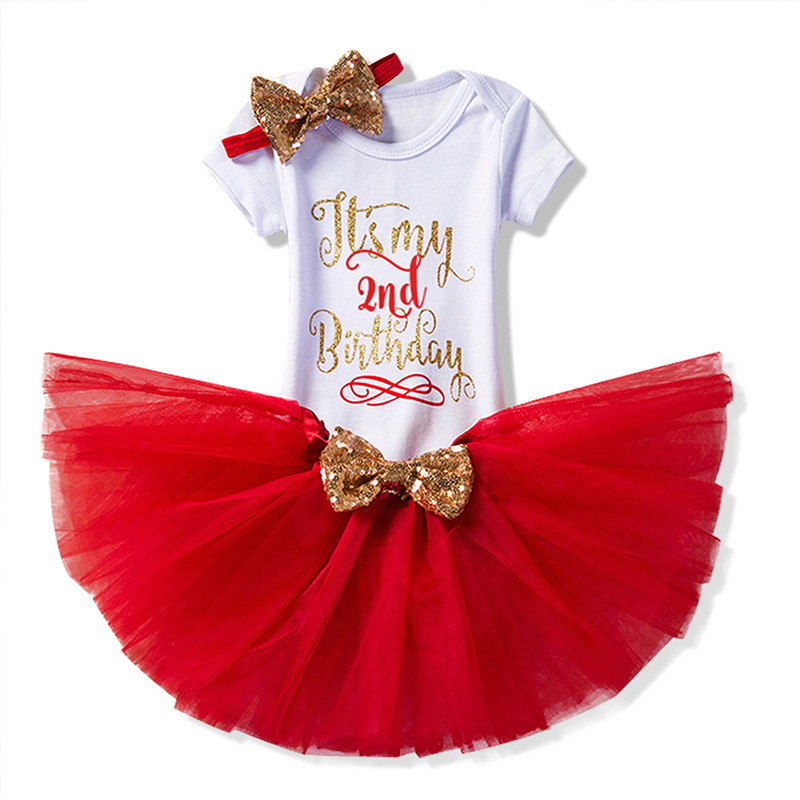 Baby 1st Birthday Party Newborn Little Girls Summer Shirt +Dress Tutu (Tops+Headband+Dress) 3pcs Costume Toddler 6 12 24 Months
