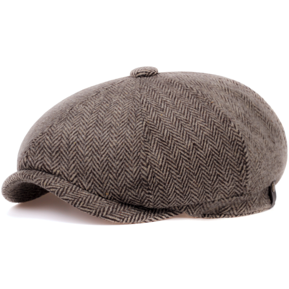 Male berets Ivy Hat Big Head Man Spring Summer and Autumn Newsboy Cap Wool Beret Caps Winter Felt Flat Caps 56-58cm 58-60cm