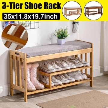 Shoe Rack Living Room Furniture Modern Shoe Cabinets Shoe Stool for Entry Home Simple Bamboo Shoe Rack for Hallway Bench Shoes