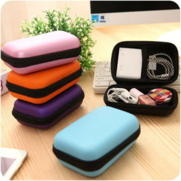 Organization Portable Storage Bag Hard Hold Case For Earphone Headphone Earbuds Mp3 USB Cable Stuff Solid Red Mini Storage Box