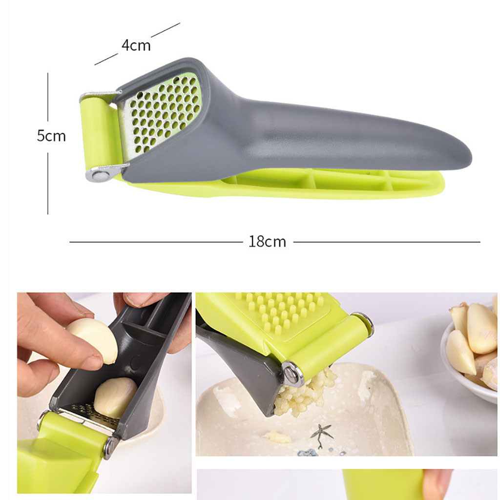 1PCS Stainless Steel Garlic Presses Manual Garlic Mincer Chopping Garlic Onion Tools Curve Fruit Vegetable Tools Kitchen Gadget