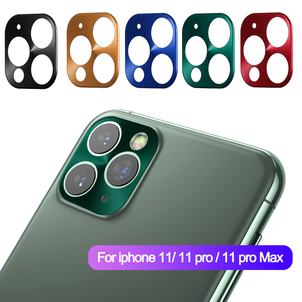 Metal Camera Lens Screen Protector Case Cover Protective Ring for iPhone 11 Pro Max Metal Alloy Phone Back Protector