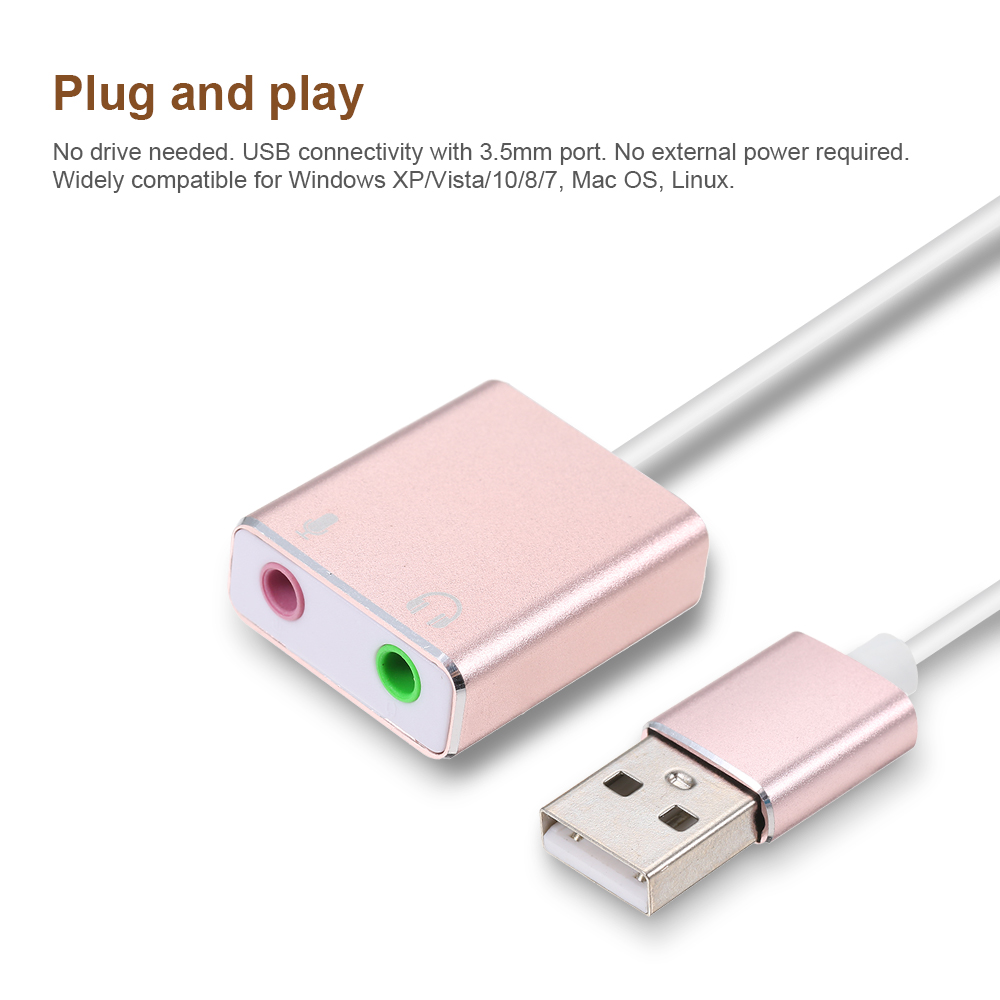 For Laptop PC USB External Sound Card Hi-Fi Magic Voice 7.1 CH Audio Card Adapter USB to Jack 3.5mm Earphone Microphone Speaker