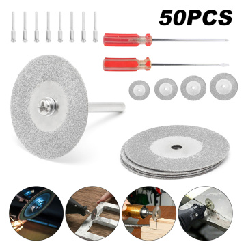 50PCS Mini Circular Saw Blades HSS Wood Cutting Disc for Dremel Rotary Tool Power Tool Dremel Accessories