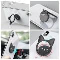 Metal Finger Ring Holder Mobile Phone Smartphone Car Holder Stand Cute Mount Bracket Cat Magnetic Bracket Car Accessories S J4B5