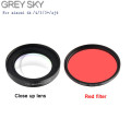 58mm 16X HD Close-up Macro Lens Adapter Ring Camera Lens red Filter for GoPro HERO 4 3+ hero4 Session black Camera Accessories