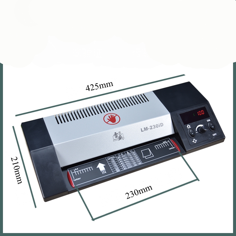 A4 Photo Laminator Glue Machine Home Office Hot and Cold Laminating Machine 180 Degree High Temperature 230mm Plastic Width