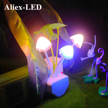 LED Novelty Mushroom Night Light Fungus Luminaria Induction Lamp 110V/220V EU US Plug for Kids Gift Bedroom Decoration Lights