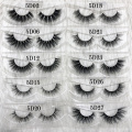Mikiwi wholesale 50 pairs/pack 3D Mink Lashes No packaging Full Strip Lashes Mink False Eyelashes custom box Makeup eyelashes