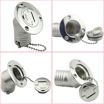 45° Degree 316 Stainless Steel Fuel Water Waste Diesel Gas Key Cap Deck Filler Yacht Boat Marine Hardware Motorhome Accessories