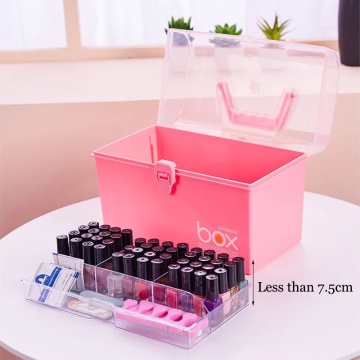 Organizer for Varnishes Nail Polish Storage Boxes Plastic Makeup Organizer Lipstick Holder Desktop Cosmetic Tools Box Container