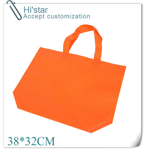 38*32cm 20pcs/lot Solid green non woven cloth shopping bag,recycled fabric non woven bag