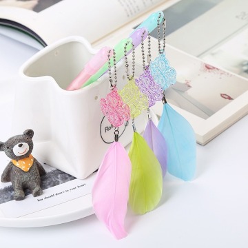 Feather Ice Cream Gel Pen Korean Stationery Cool Pens New Black Ink Writing Gel Pen Novelty Cute Kawaii Pens Office Accessories