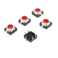 10PCS 12X12x7.3mm 4PIN dip TACT push button switch with red light led Micro key power tactile switches 12x12x7.3 12*12*7.3MM