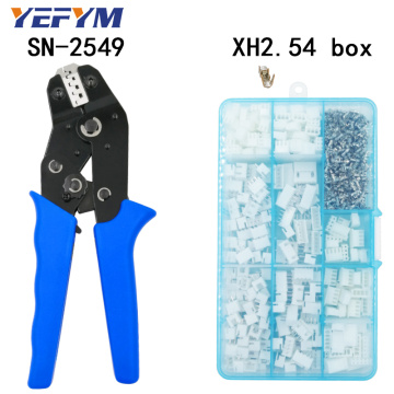 SN-2549 crimping pliers 0.08-0.1mm2 28-18AWG with XH2.54 terminal box Car connector high precision wire crimp electrician tools