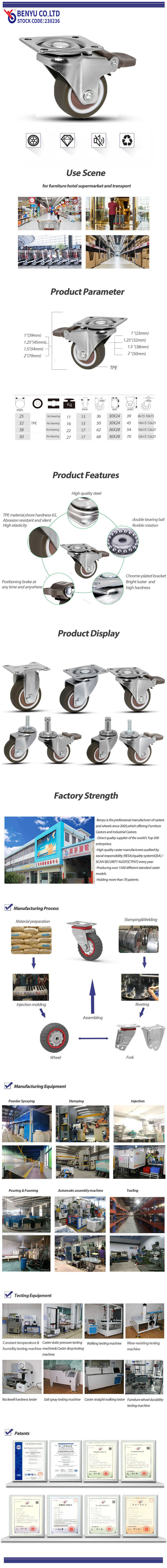 Plate Caster with Brake 