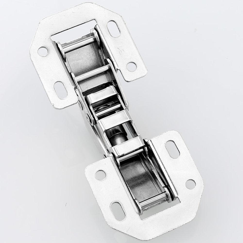 90 Degree Cabinet Hinges 3/4 Inch No-Drilling Hole Door Hinge With Spring Shaped Hardware Cupboard Bridge Screws Furniture H1A2