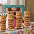 FENGRISE Wooden Donut Stand Stick Donut Party Decoration Candy Table Donut Wall Display Birthday Wedding Party Decor Supplies