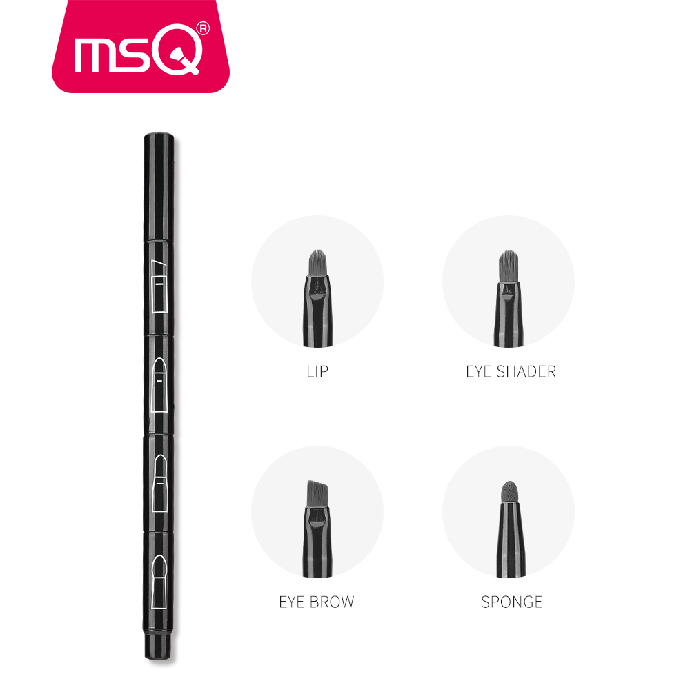 MSQ Four in One Single Makeup Brush for Eyeshader Eyebrow Lip and Sponge Makeup beauty Tools