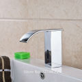 Uythner Newly Waterfall Automatic Sensor Basin Faucet Chrome Plate Bathroom Touchless Sink Faucet Single Cold Water Tap