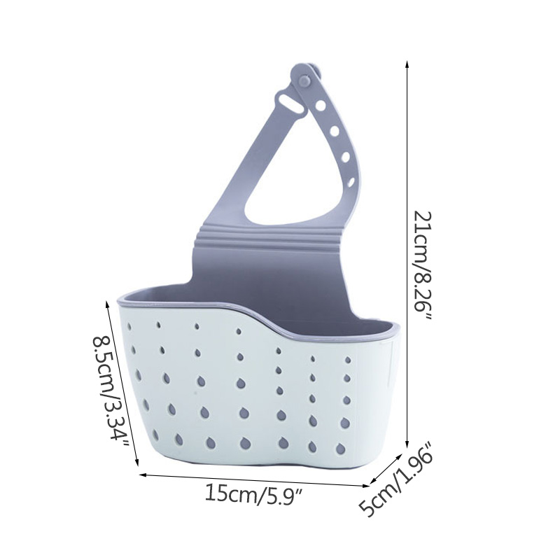 Drain Basket Kitchen Sink Washing Storage Rack Plastic Faucet Hanging Bag Sink Rack Multifunctional Hanging Basket