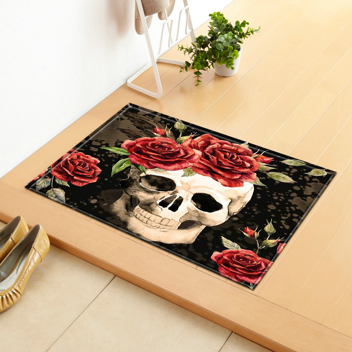 SILIKOLOVE 40*60cm Color Skull Anti Slip Floor Mats Carpet Entrance Doormat For Entrance Door Mat Outdoor Front