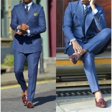 Dark Blue Mans Suits For Wedding Groom Wear Tuxedos Groomsman Suit Dinner Suit Prom Dresses Peaky Binders 2Pieces(Jacket+Pants)