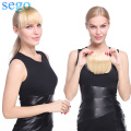 SEGO 23G Straight 2 Clips in 3D Bangs Human Hair Extension Non-Remy Blunt Bang 15*15cm Brazilian Hair Blonde Color Front Fringes