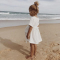 Baby Girls Dresses 2019 European America Toddler Kids Girl Dress Casual Linen Clothing Ruffles Sweet Princess Children Clothes