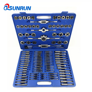 110pcs/set tap die set M3-M12 M6-M20 Screw Thread Metric Taps wrench Dies DIY kit wrench screw Threading hand Tools Alloy Metal