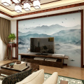 Chinese style ink jiangnan landscape mural living room sofa TV background wallpaper bedroom decorative painting wallpaper