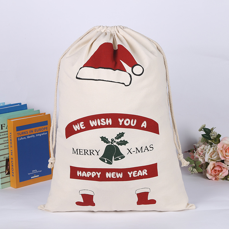 16 New Styles Santa Sacks Large Unicorn Santa Claus Bag Christmas Kid Gift Bags Drawstring Cotton Bags
