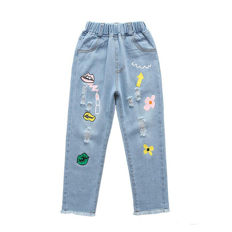 Girls Jeans For Kids Girl Spring Baby Jeans Kids Pants Boutique Children Trousers Autumn Children's Clothing