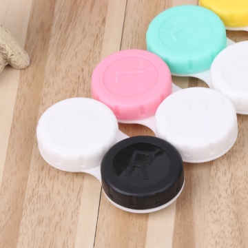 Contact Lens Box Holder Plastic Objective Traveling Portable Case Storage Container Contact Lens Case Random Color