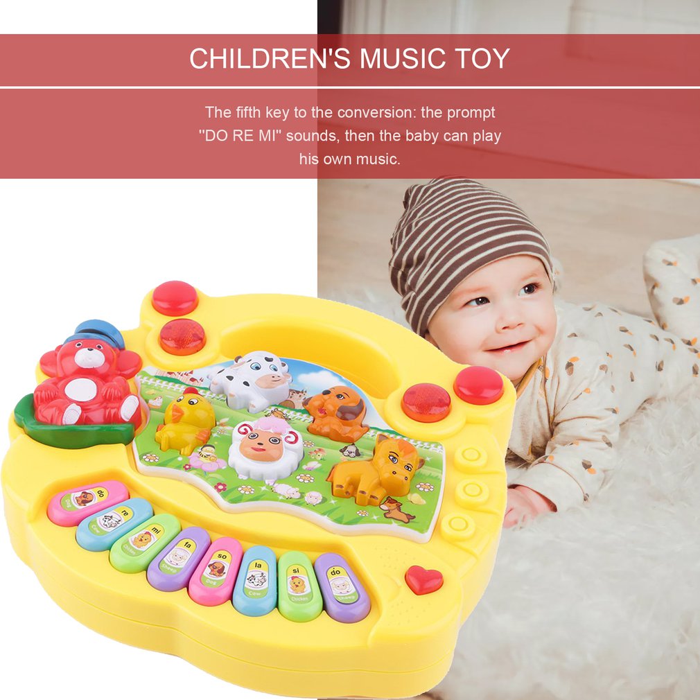 Kids Electronic Organ Musical Educational Piano Animal Farm Developmental Music Piano Toy Gift For Baby Child Birthday drop ship