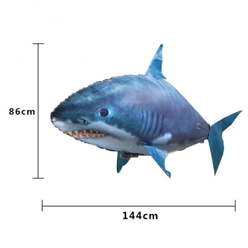 Remote Control Flying Shark Fish Toys RC Radio Air Balloons Swimming Inflatable Blimp Xmas Kids Gifts Party Decorations TSLM1