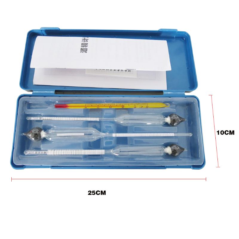 Three-Package Wine Meter Measuring Range 0-100 Degrees Three Sets Of Alcohol Gravity Concentration Meter Experimental