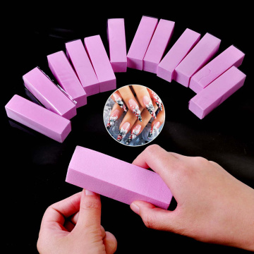 7 Colors Nail Buffers File For UV Gel White Nail File Buffer Block Polish Manicure Pedicure Sanding Nail Art Tool