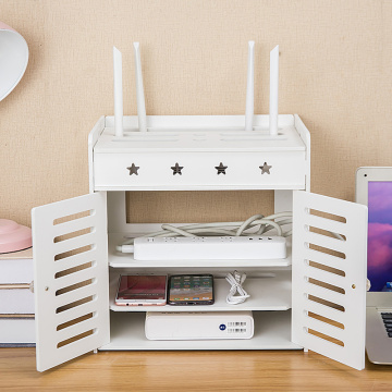 Decoration Router Europe Shielding WIFI Living Room Cabinet Socket Cover Shelf Stacks Storage Rack TV Set-top Box