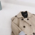 Autumn Korean style fashion boys oversized trench jackets Kids loose striped patchwork long coats children outwears