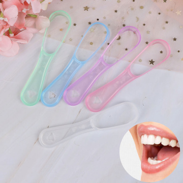 1pc Oral Hygiene Tongue Scraper Cleaner Mouth Hand Scraper Brush Cleaning Dentalcare