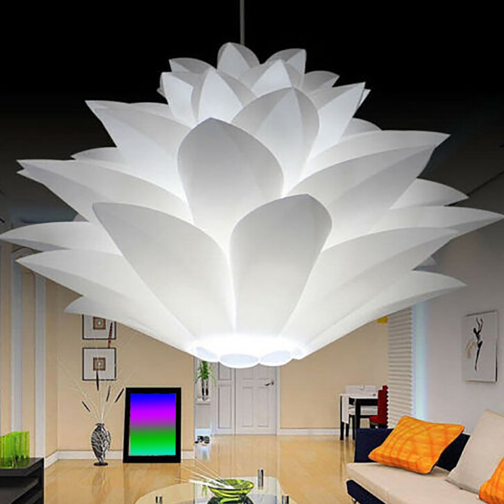 Lotus Chandelier Lampshade DIY Lotus Flower Six-layer Lamp Shade Romantic Room Pendent Hotel Bar Lighting Cover Decor