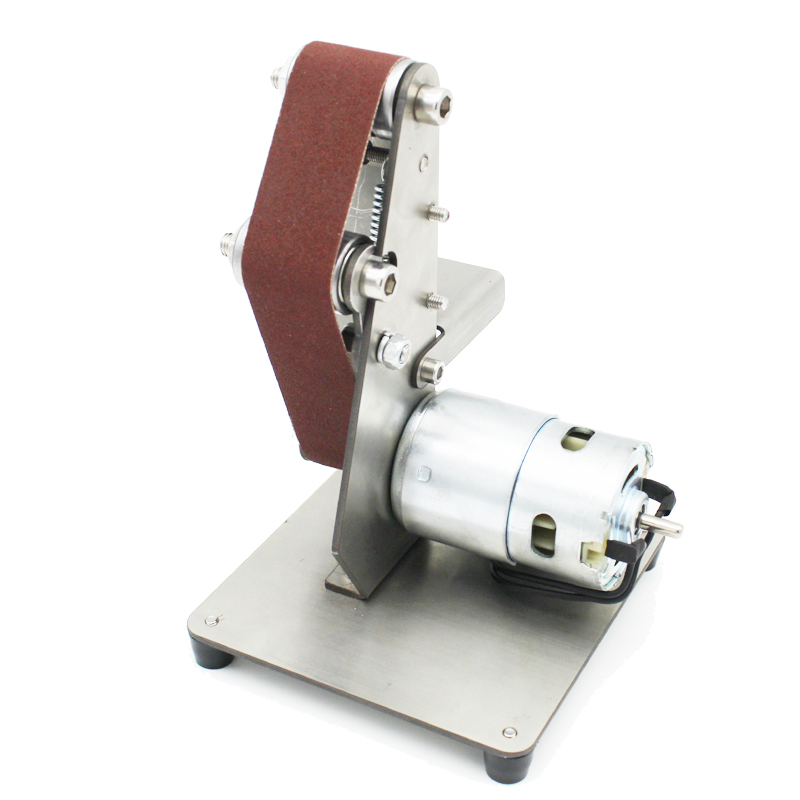 1 Set Mini Electric Belt Machine Sander Sanding Grinding Polishing Machine Abrasive Belts Grinder DIY Polishing Cutter Edges