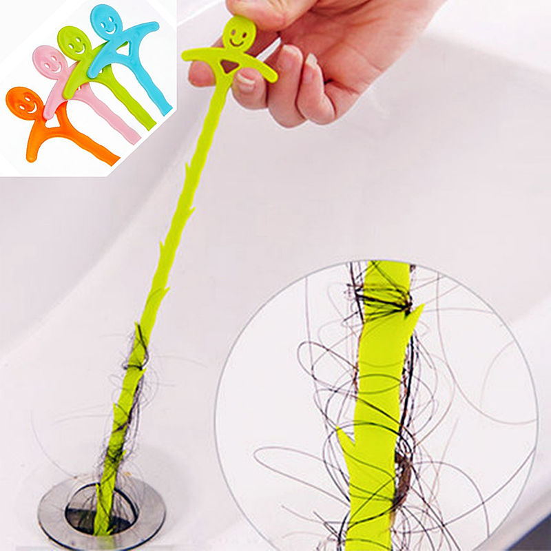 Kitchen Sink Pipe Drain Cleaner Pipeline Hair Cleaning Bathroom Removal Shower Toilet Sewer Clog Plastic Hook Dredging Tools