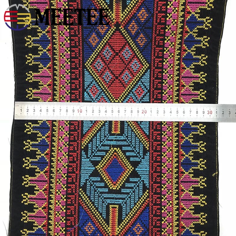 1yard(0.91m) 31cm Embroideried Webbing Lace Ethnic Style Ribbon for Handbag Garment Luggage Women Decor Sewing DIY Accessory