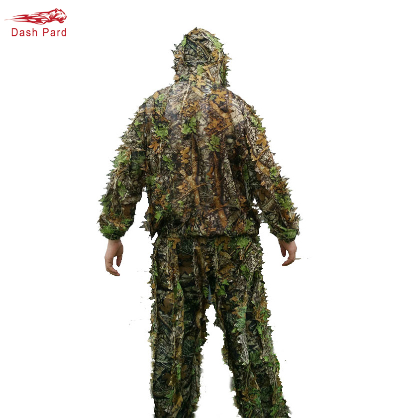 Hunting clothes New 3D maple leaf Bionic Ghillie Suits Yowie sniper birdwatch airsoft Camouflage Clothing jacket and pants