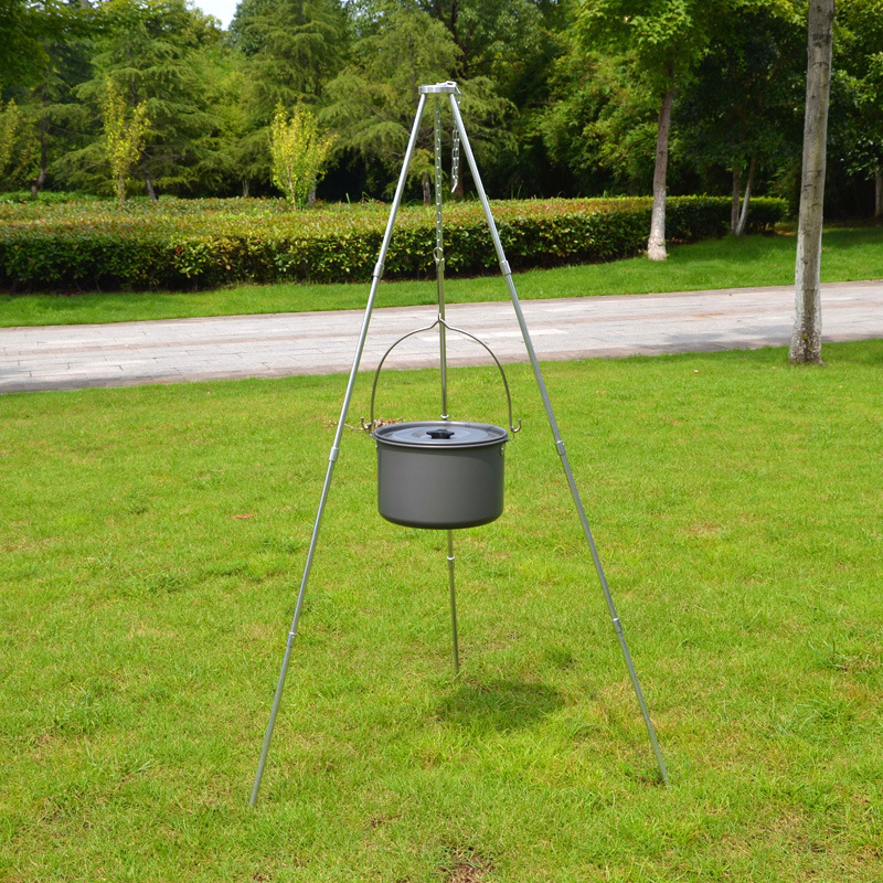Outdoor Picnic Telescopic Cooking Tripod Lead Free Convenient for Hang Dutch Ovens Tea Pots Coffee Pots Portable Cooking Tripod