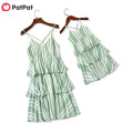 PatPat 2020 New Summer Striped Sling Matching Dresses Matching Outfits Mommy and Me Sleeveless Dresses